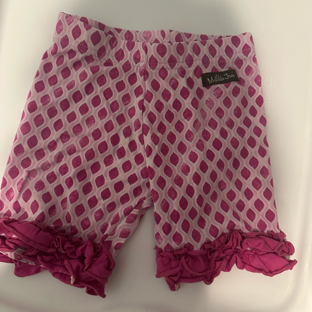 Matilda Jane Pink Patterned Kids Shorties, size 6